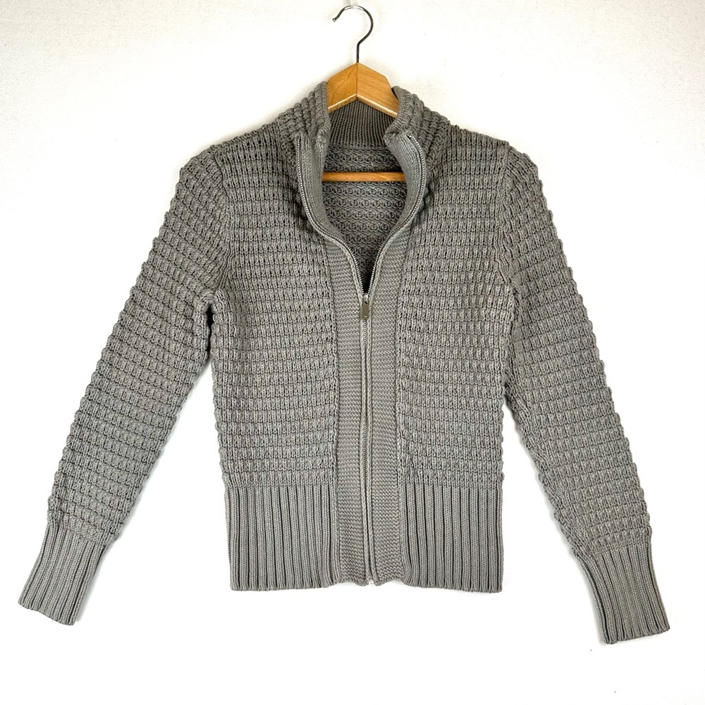 Jones New York Sport‎ Full Zip Sweater Knit Cardigan Sweater Office Classic